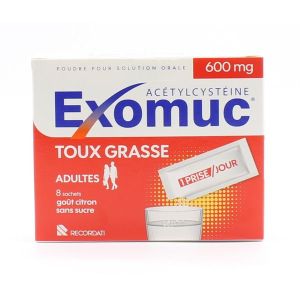 Exomuc 600 Mg Poudre Pour Solution Orale En Sachet B/8