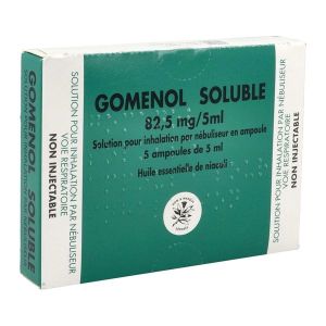 Gomenol Soluble 82,5 Mg/5 Ml Solution Pour Aerosol En Ampoule B/5
