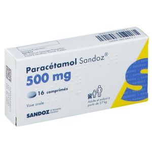 PARACETAMOL SANDOZ 500 mg comprimés B/16