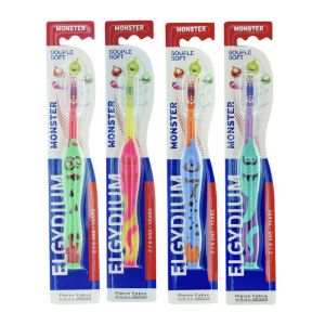 ELGYDIUM KIDS MONSTER Brosse à dents, 3 rangs, pour enfant, unité