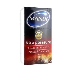 Manix Xtra Pleasure 14 Preservatifs Double Stimulation