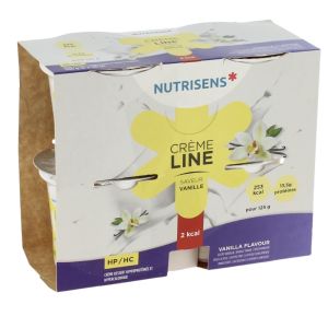 NUTRISENS CREMELINE 2 KCAL Denrée alimentaire destinée à des fins médicales spéciales, vanille, 4 x 200 g