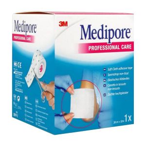 MEDIPORE LINER Sparadrap multiextensible, non tissé, hypoallergénique, 10 m x 10 cm, rouleau, unité