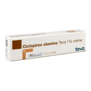 CICLOPIROX OLAMINE TEVA Crème 1 %, boîte 1 tube 30 g
