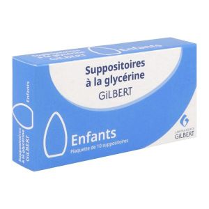 SUPPOSITOIRE A LA GLYCERINE GILBERT ENFANT Suppositoire, boîte 10