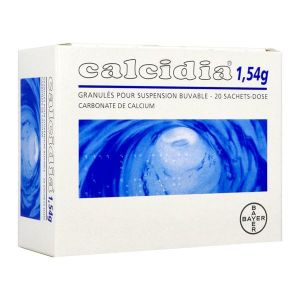 CALCIDIA Granulé pour suspension buvable 1,54 g, boîte 20 sachets 5 g