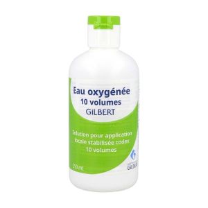 Eau Oxygenee Stabilisee Codex 10 Volumes Gilbert Solution Pour Application Locale 1 Flacon(S) Polyethylene De 250 Ml