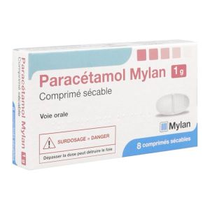 PARACETAMOL VIATRIS Comprimé sécable 1 g, boîte 8