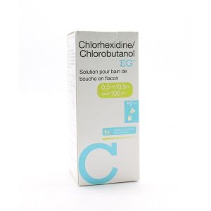 Chlorhexidine/Chlorobutanol Eg 0,5 Ml/0,5 G Pour 100 Ml Solution Pour Bain De Bouche 90 Ml En Flacon + Gobelet Doseur