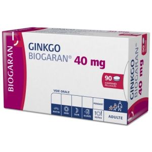 GINKGO BIOGARAN 40 mg comprimé pelliculé B/90