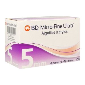 BD MICRO - FINE ULTRA Aiguille pour stylo injecteur, stérile, 5 mm, bt 100