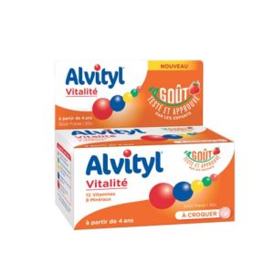 Alvityl Vitalite A Croquer Gout Fraise 30 Comprimes