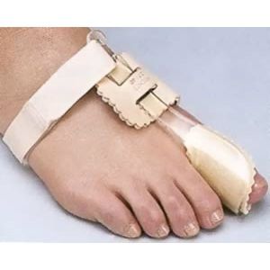 PODOREX BANDAGE DE NUIT Bandage de nuit pour Hallux Valgus avec fourche en matière synthétique, pointure 37 - 40, gauche (ref. 511022), unité