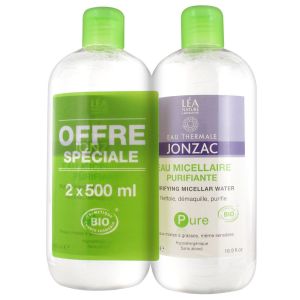 Jonzac Eau Micellaire Purifiante Peaux Mixtes A Grasses Bio 2X500Ml