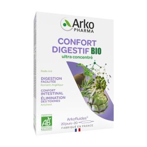 ARKOFLUIDES CONFORT DIGESTIF Ampoule, complément alimentaire à base de plantes, bt 20