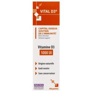 Ineldea Vital-D3 1000 UI - Flacon compte-gouttes 20ml