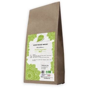 VIGNE ROUGE BIO FEUILLE COUPEE IPHYM Feuille de vigne rouge bio, vrac, coupée, sac 50 g