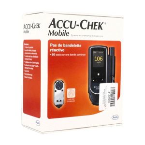 ACCU - CHEK MOBILE Kit lecteur de glycémie tout en un, sans codage, unité