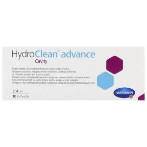 HYDROCLEAN ADVANCE CAVITY Pansement hydrogel irrigoabsorbant pour plaie profonde, prêt à l'emploi, rond, diamètre 4 cm (ref. 609162), bt 10