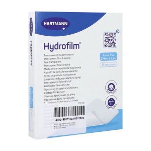HYDROFILM Pansement film autoadhésif transparent, stérile, à usage unique, 6 cm x 7 cm (ref. 970000), bt 10