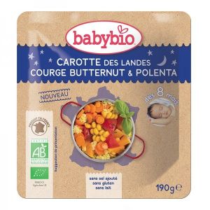 Babybio - Doypack Bonne nuit Courge Butternut Polenta BIO - dès 8 mois - 190 g