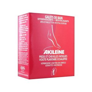 Akileïne Galets de Bain Effervescents-Revitalisants 6 Galets