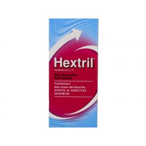 HEXTRIL 0,1 POUR CENT BAIN DE BOUCHE 1 flacon(s) PETP : copolymère de polytéréphta.d'éthlè.glycol et