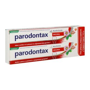 PARODONTAX PATE GINGIVALE Pâte gingivale fluorée aux sels minéraux et aux extraits de plantes, tube 75 ml x 2