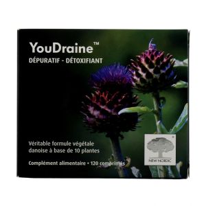 YOUDRAINE Comprimé, complément alimentaire dépuratif, détoxifiant à base de plantes, bt 120