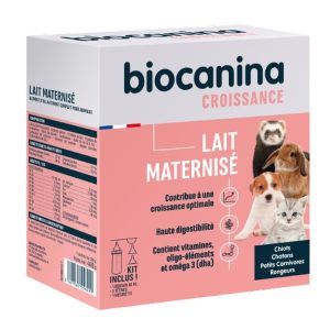 BIOCANINA ALLAITEMENT LAIT MATERNISE Lait maternisé en poudre, aliment complet d'allaitement avec kit, bt 400 g