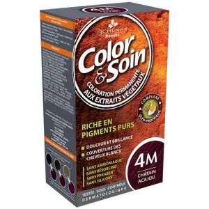 3 Chenes Color & Soin 4 M - Châtain acajou - 135 ml