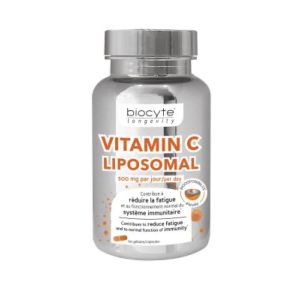 BIOCYTE VITAMINE C LIPOSOMAL Gélule, complément alimentaire à base de vitamine C, pilulier 90
