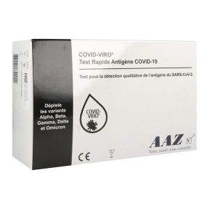 COVID - VIRO AAZ TEST Test COVID 19, kit, test de détection rapide des antigènes du virus SARS-CoV-2, bt 20