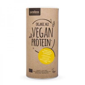 Purasana - Protéine de petits pois/riz/potiron/tournesol/chanvre, banane/vanille BIO - pot 400 g