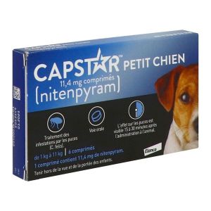 CAPSTAR 11,4 MG PETIT CHIEN Comprimé antiparasitaire externe pour petit chien, bt 6