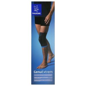 GENUEXTREM NOUVELLE VERSION Genouillère élastique à renforts latéraux, contention forte, taille 3, unité