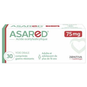ASARED Comprimé gastrorésistant 75 mg, boîte 30