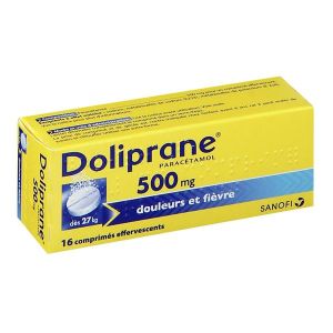 Doliprane 500 Mg (Paracetamol) Comprimes Effervescents B/16