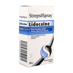Strepsilspray (A La Lidocaine) Collutoire 1 Flacon(S) Pulverisateur(S) En Verre Avec Pompe(S) Doseuse(S) De 20 Ml