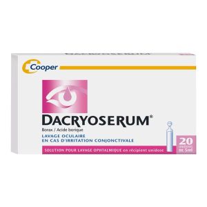 Dacryoserum (Borax Acide Borique) Solution Pour Lavage Ophtalmique 5 Ml En Recipient Unidose B/20