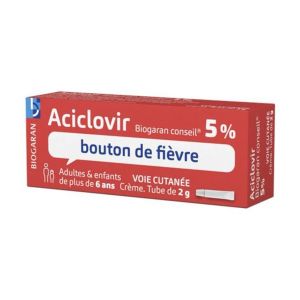 Aciclovir Biogaran Conseil 5 % Creme 1 Tube(S) Aluminium Verni De 2 G