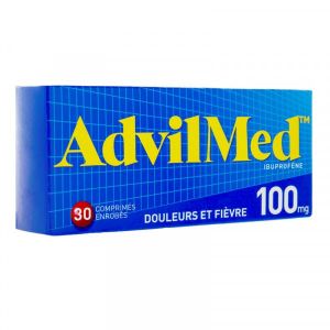 Advilmed 100 Mg (Ibuprofene) Comprime Enrobe Comprimes Sous Plaquettes Thermoformees (Pvc/Aluminium) B/30