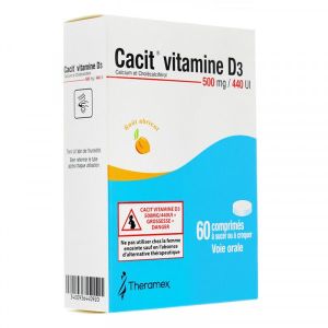 Cacit Vitamine D3 500 Mg/440 Ui (Calcium Cholecalciferol) Comprimes A Sucer Ou A Croquer B/60