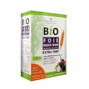 Les 3 Chênes Bio Foie Radis Noir 30 Ampoules