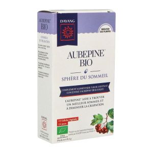 DAYANG PLANTE UNITAIRE BIO AUBEPINE Gélule, complément alimentaire à base d'extrait concentré d'aubépine bio, bt 15
