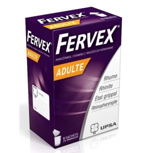 Fervex Etat Grippal Paracetamol/Vitamine C/Pheniramine Adultes Granules Pour Solution Buvable En Sachet B/8