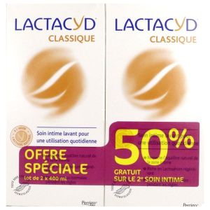 LACTACYD CLASSIQUE SOIN INTIME LAVANT Soin lavant pour usage intime, fl 400 ml x 2