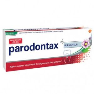 PARODONTAX BLANCHEUR DENTIFRICE Dentifrice fluoré, soin blancheur, tube 75 ml x 2