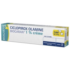 CICLOPIROX OLAMINE BIOGARAN 1% crème 30 g en tube