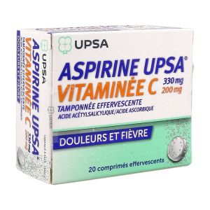 Aspirine Upsa Vitamine C Tamponnee Effervescente Comprime Effervescent Secable B/20
